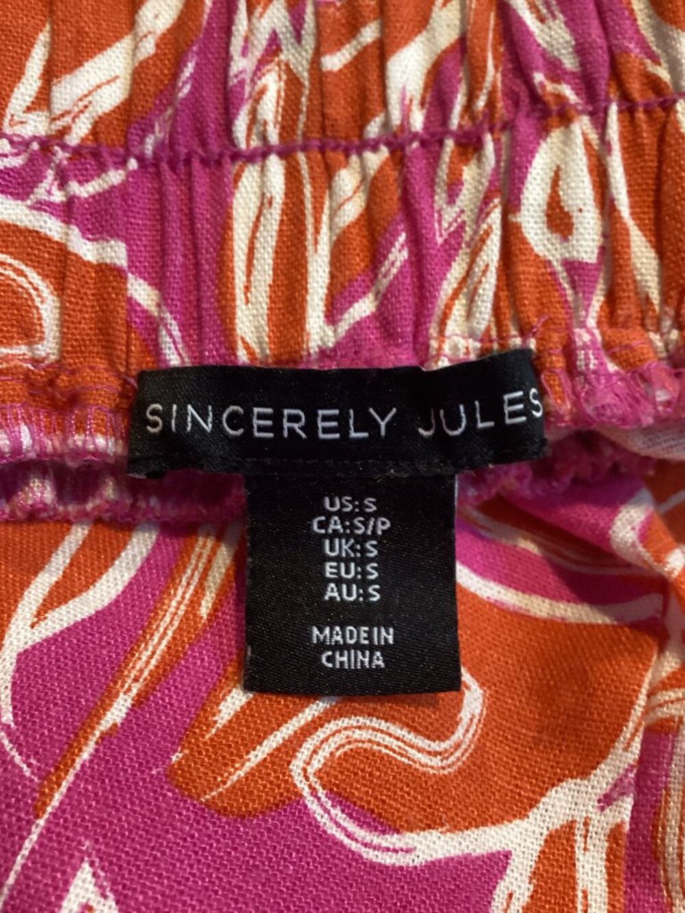 Sincerely Jules Floral Linen Wide Leg Pants Women's Small - Picture 2 of 4
